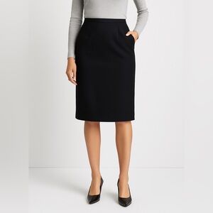 Harris Wallace workwear wool pencil skirt tailored vented classic fit size 8